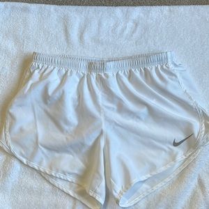 White Nike running shorts size small